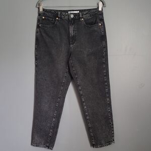 Garage High Rise Black Washed Jeans
